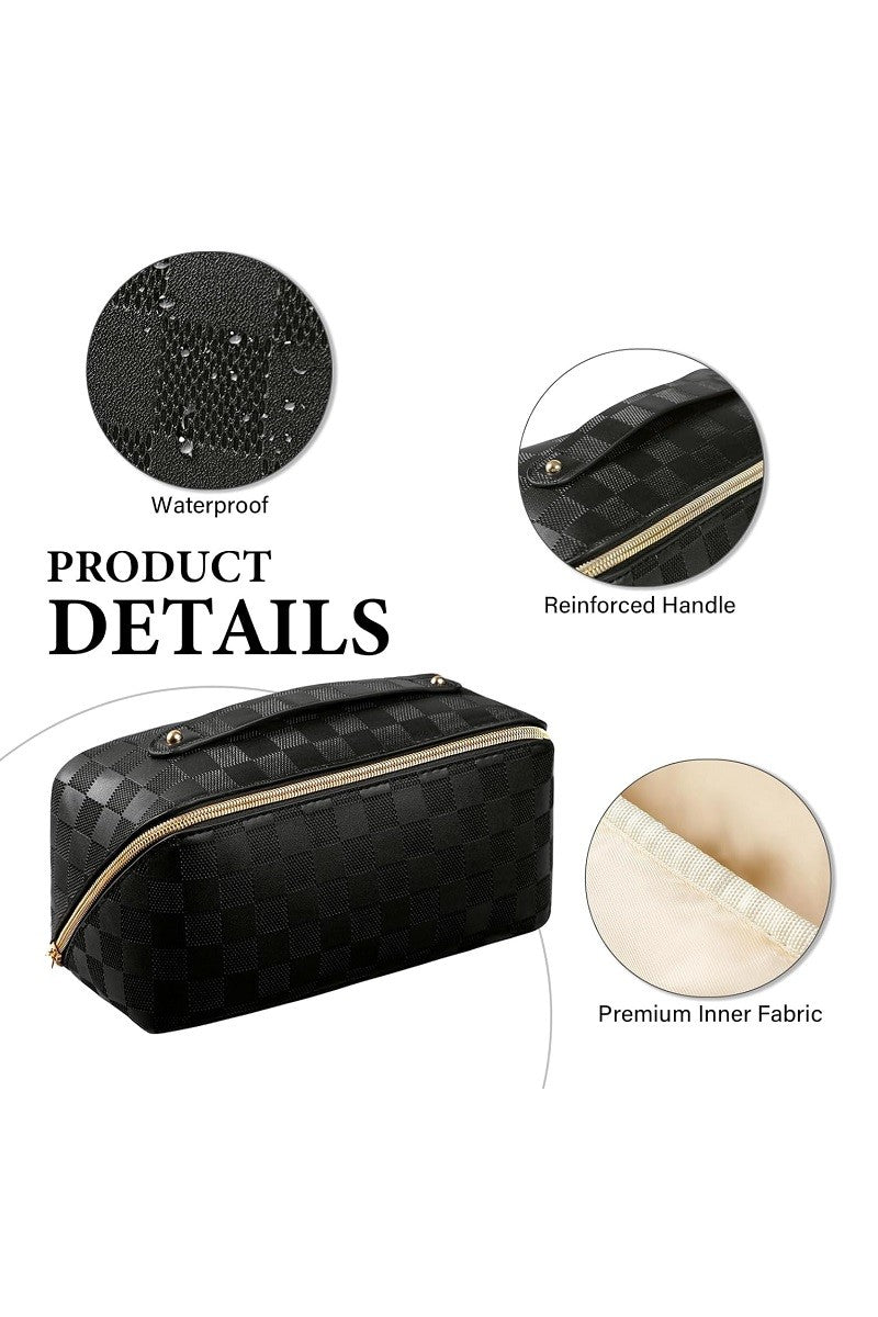 Checkered Makeup Bag