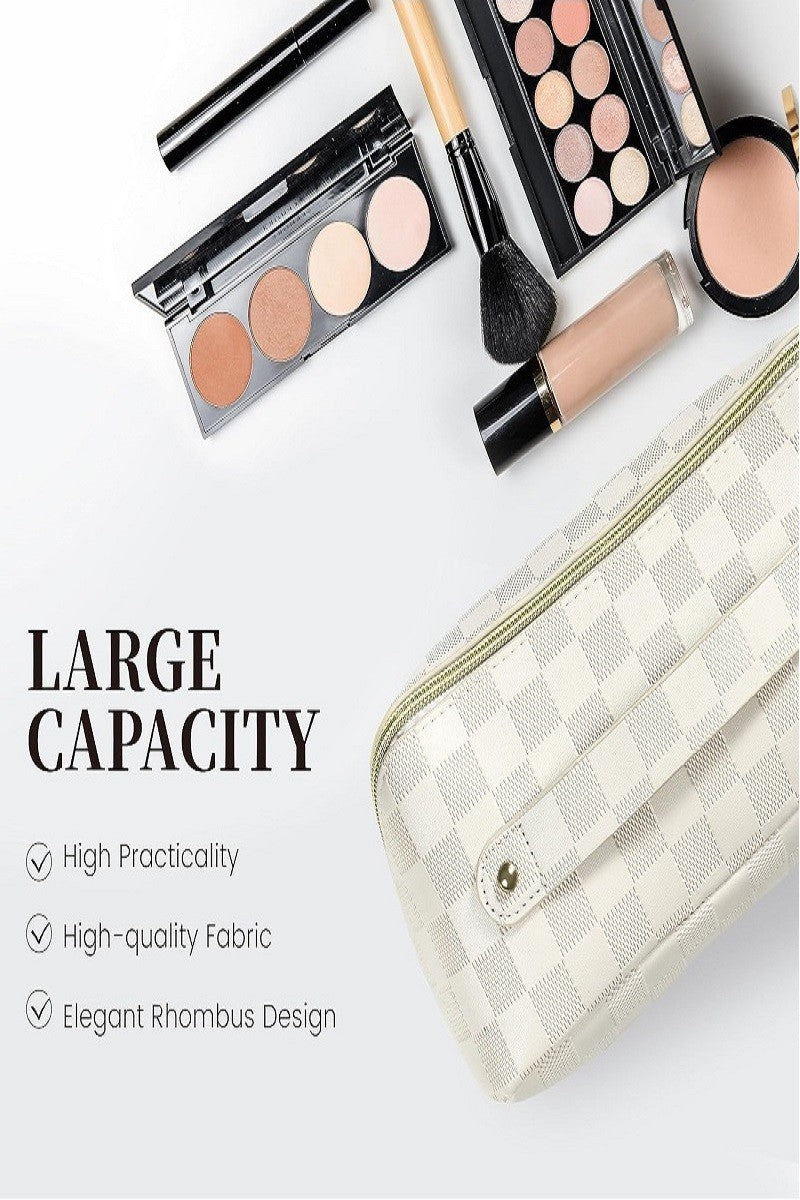 Checkered Makeup Bag