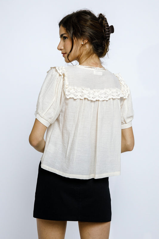 Annabell Short Sleeve Lace Top
