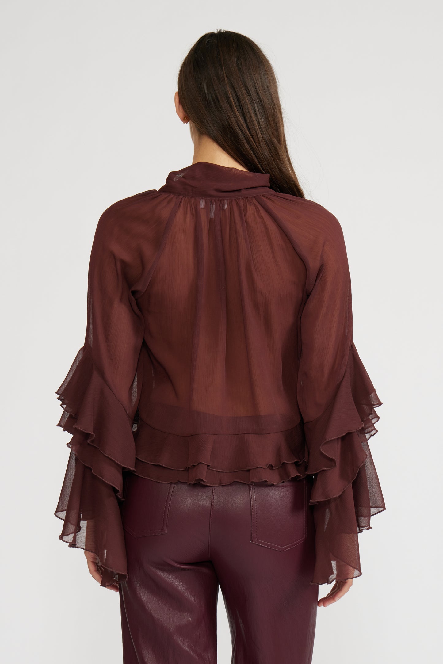 Lucy Paris Kyle Long Sleeve Ruffle Top