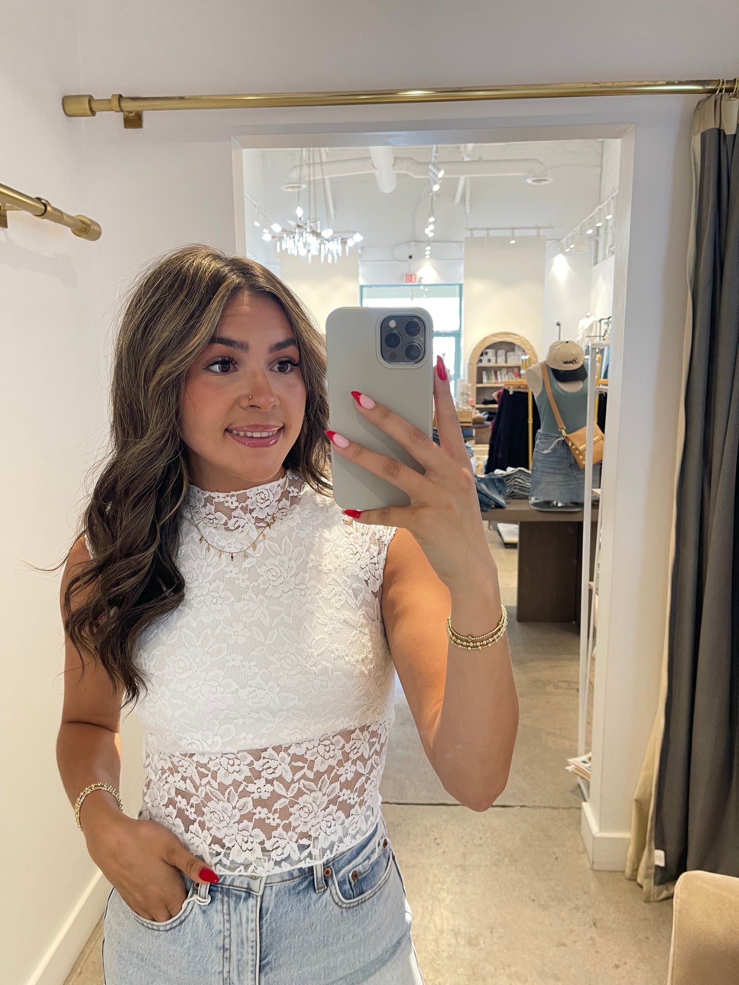 Layla Cap Sleeve Lace Top
