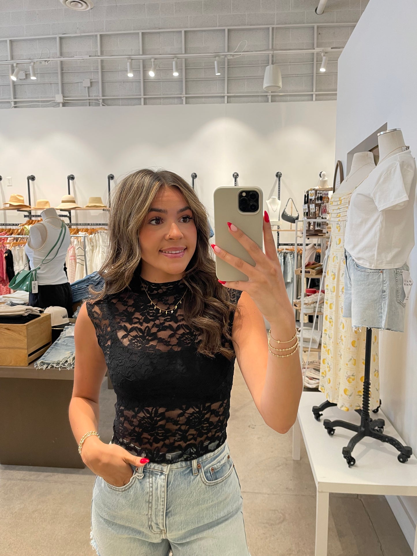 Layla Cap Sleeve Lace Top