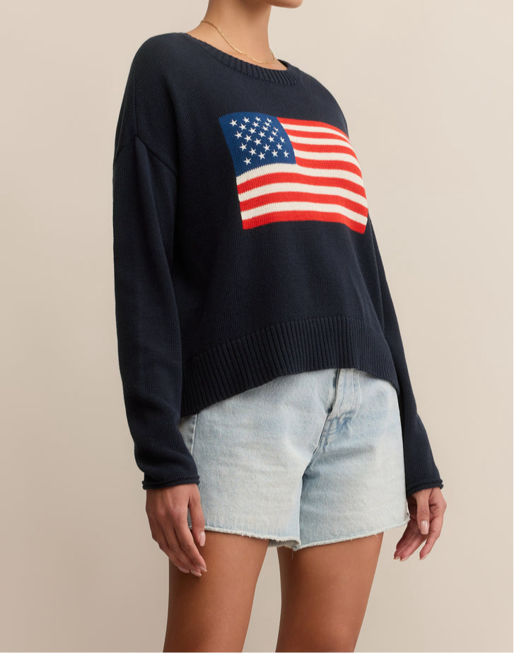 Z Supply Sienna Patriot Sweater Eclipse