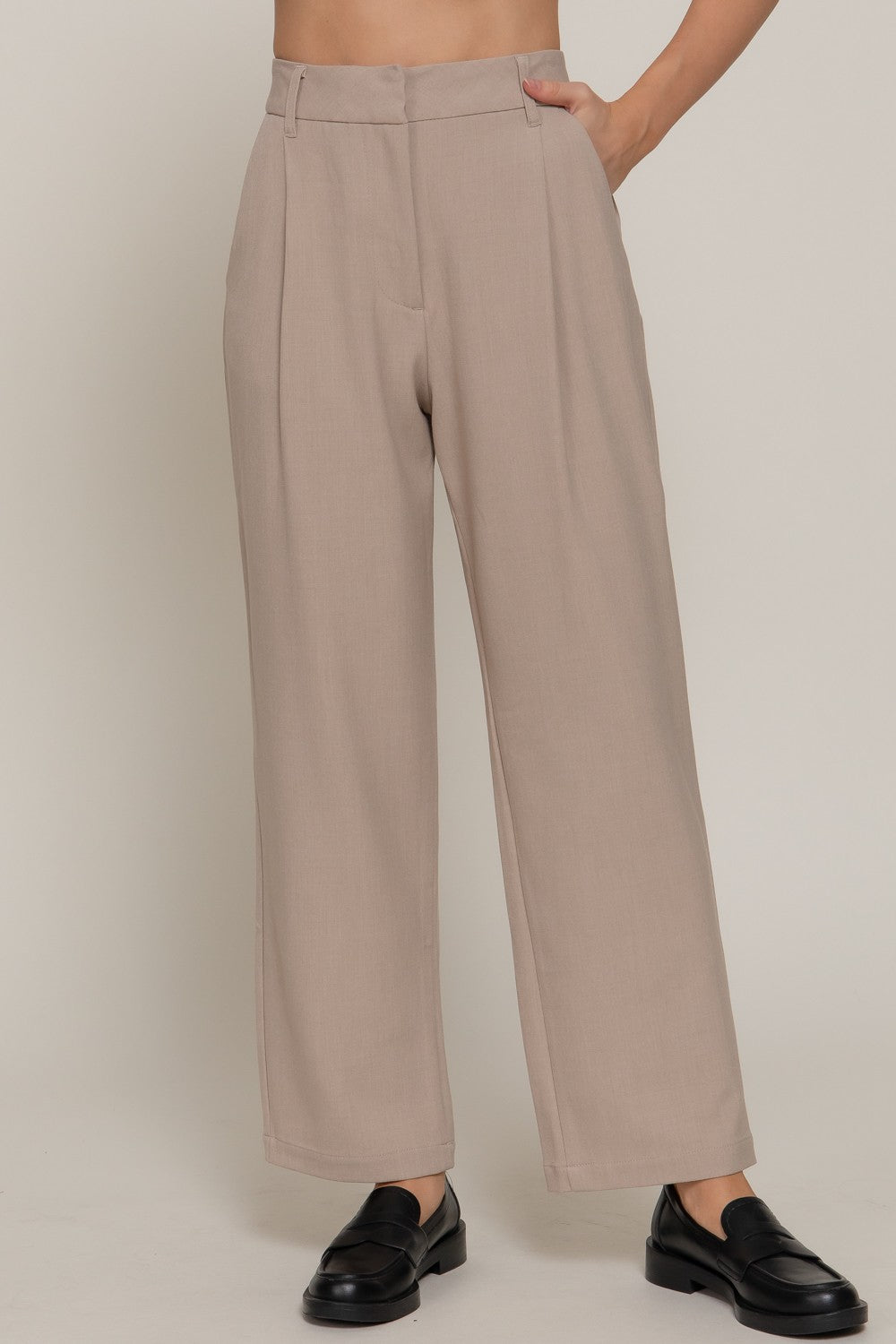 Effortless Front Pleat Pants