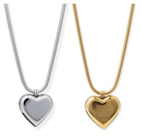 Bracha Silver Valencia Heart Necklace