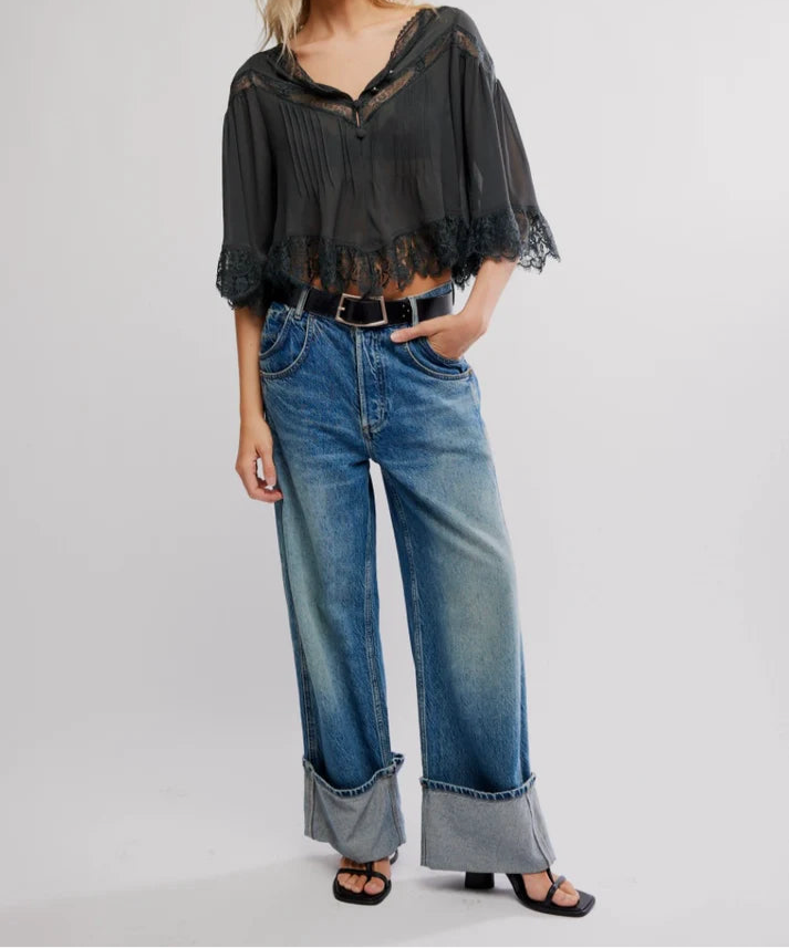Free People Bali Midnight Rain Top