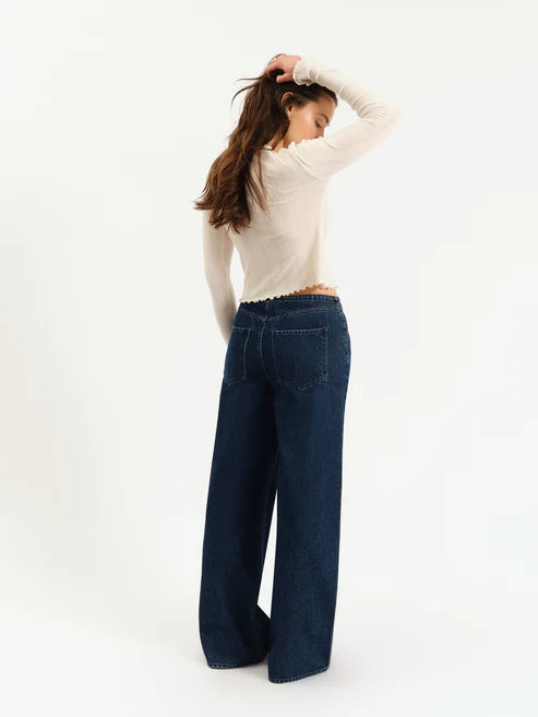 Daze Madison Mid Rise Wide Leg in Moonlight Rinse