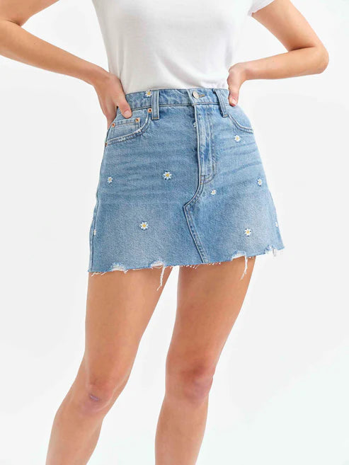 Malibu Mid Waist Mini Skirt in Daze-y