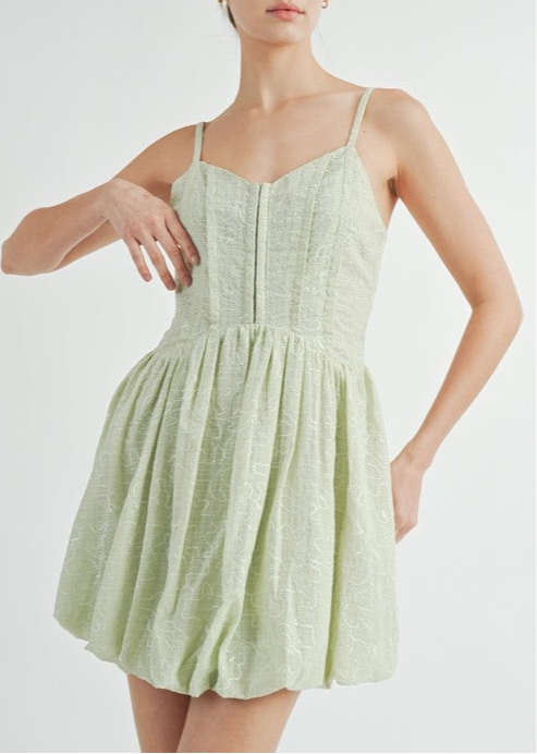 Corset Bubble Hem Mini Dress