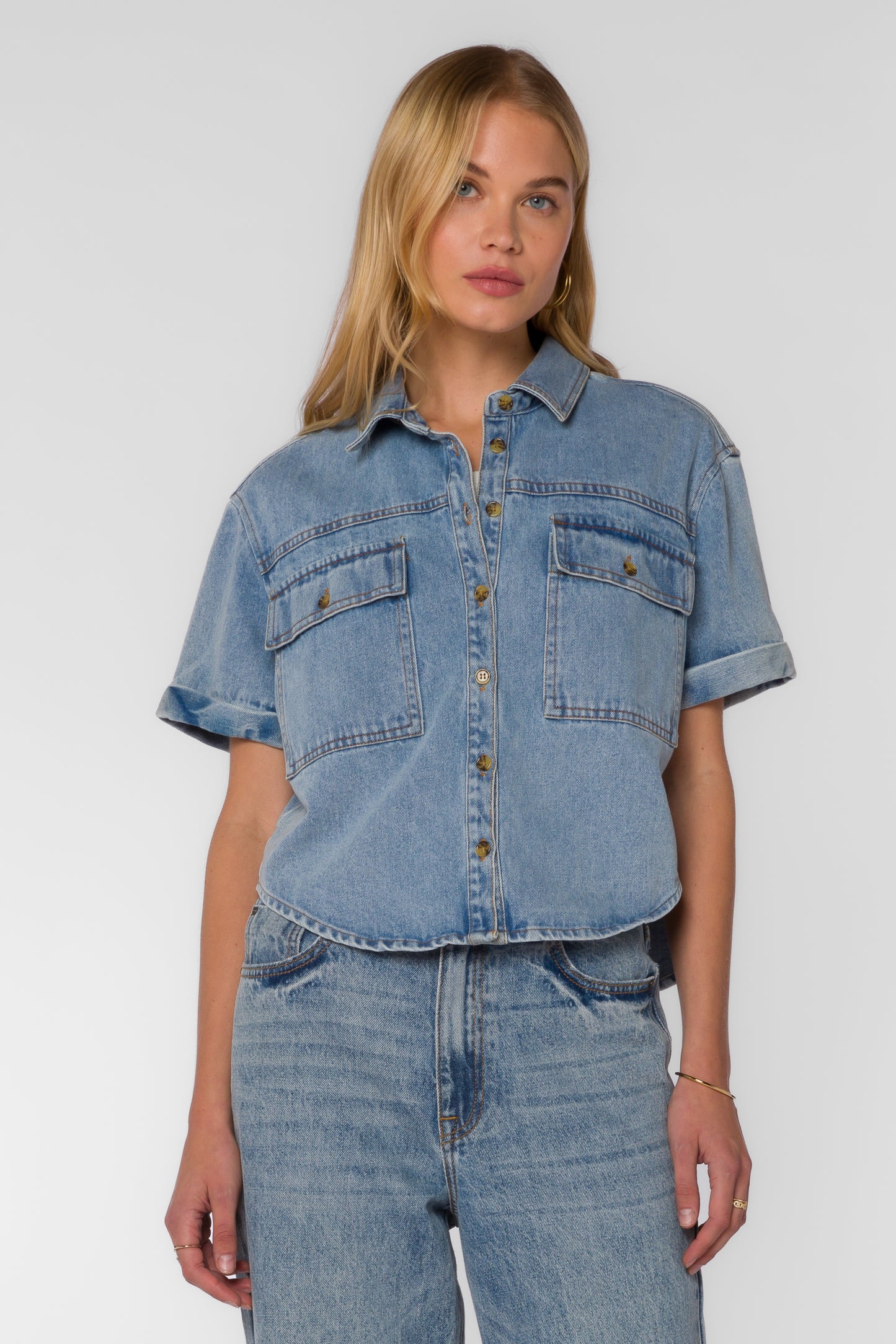 Velvet Heart Barnes Short Sleeve Denim Top