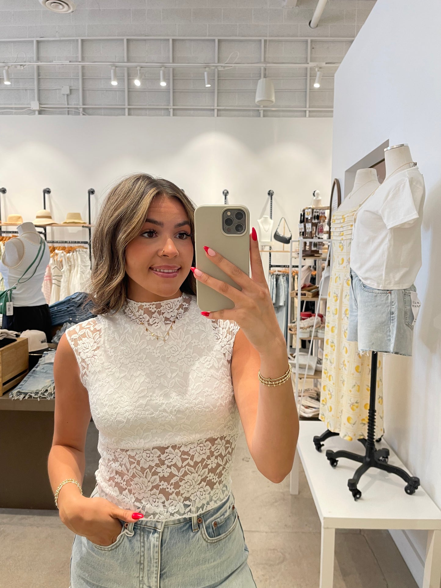 Layla Cap Sleeve Lace Top