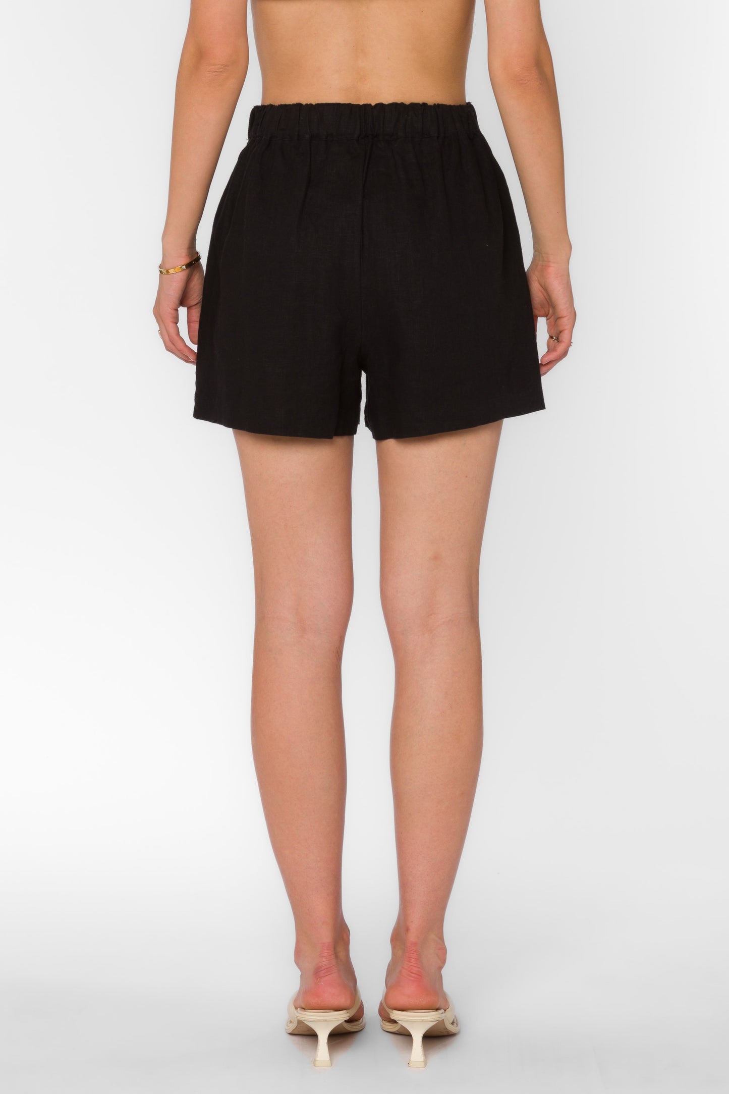 Fedra Pleated Linen Short