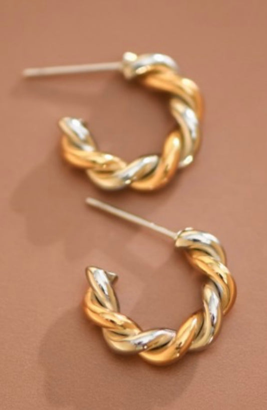 18k Waterproof Non-tarnish Stainless Steel Hoops