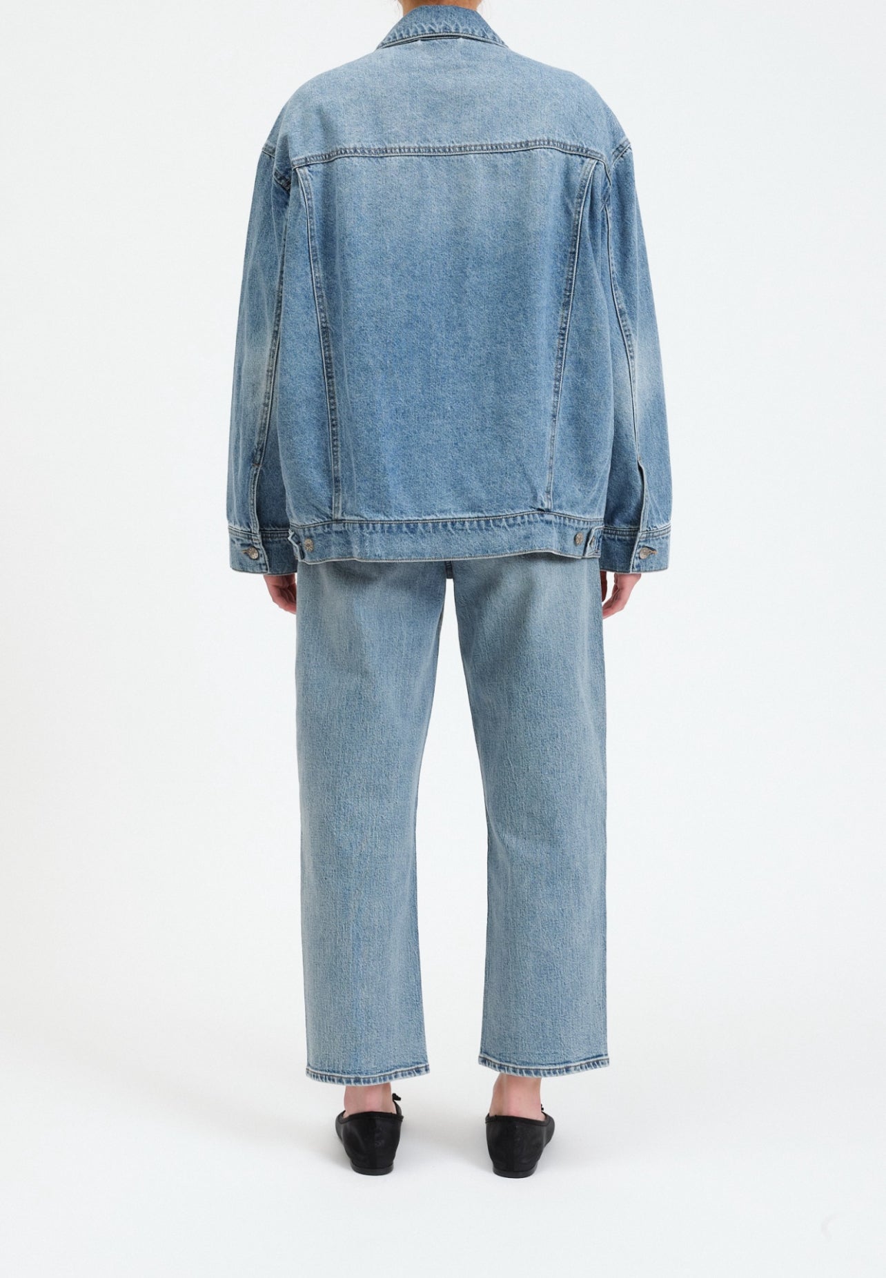 Beau Boyfriend Oversized Jacket with flat shiny studs by Daze Denim
