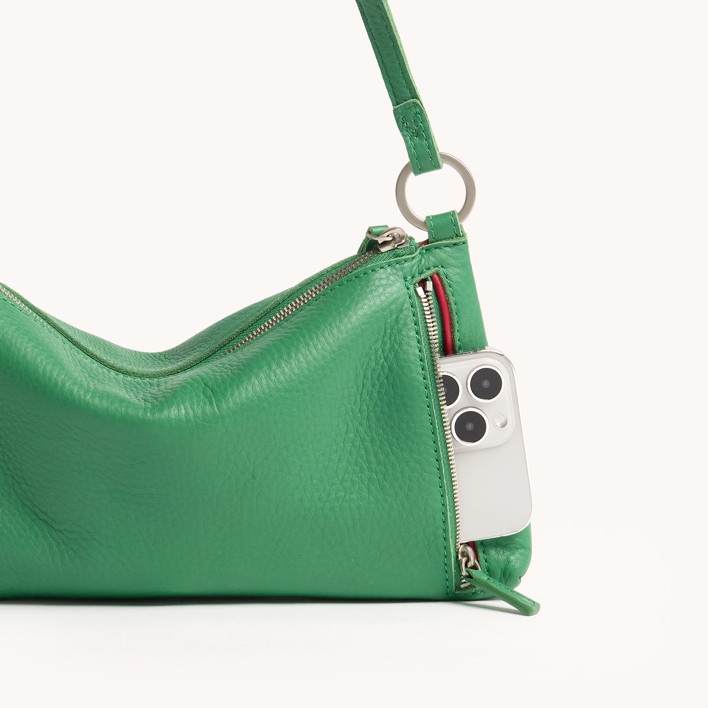 Kyle Leather Shoulder Bag in Lime Zest By Hammitt