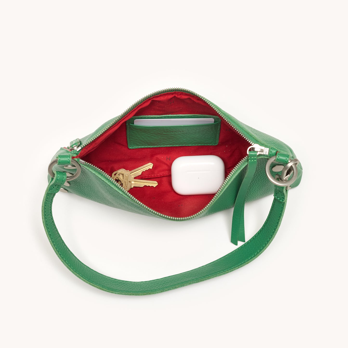 Kyle Leather Shoulder Bag in Lime Zest By Hammitt