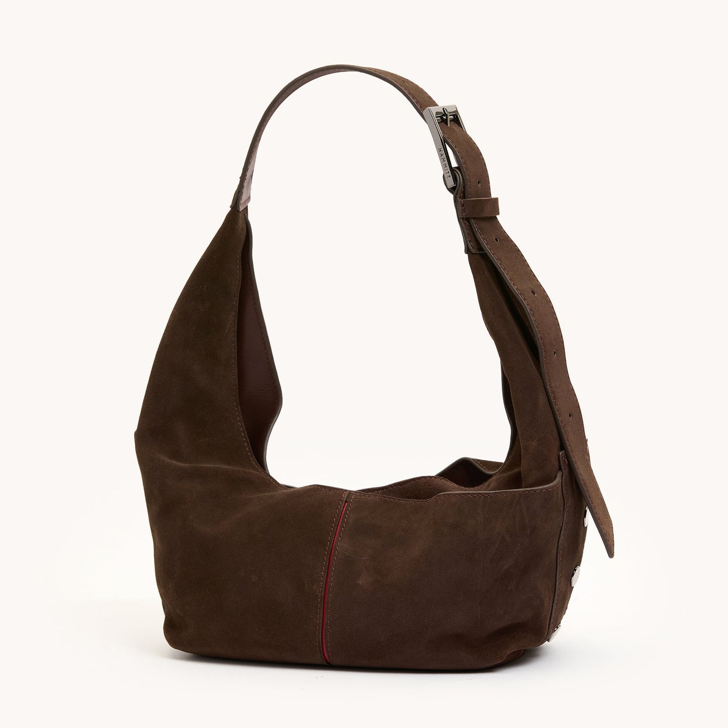 Hammitt | Tim Med- Belted Suede/Gunmetal