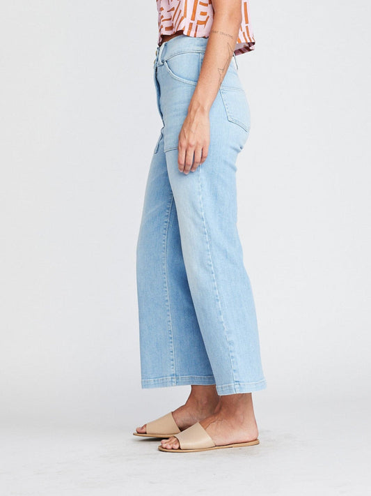 Aria Hi-Waist Wide Leg Pants Spring Blue