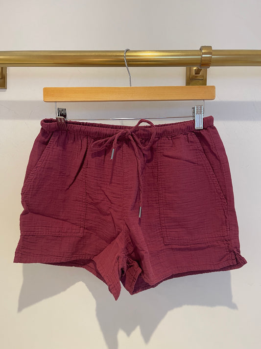 Bobi Wide Leg Gauze Tie Shorts