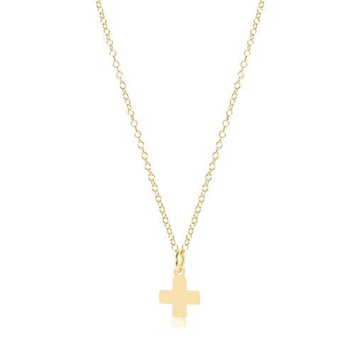 16" necklace gold - signature cross gold charm by enewton