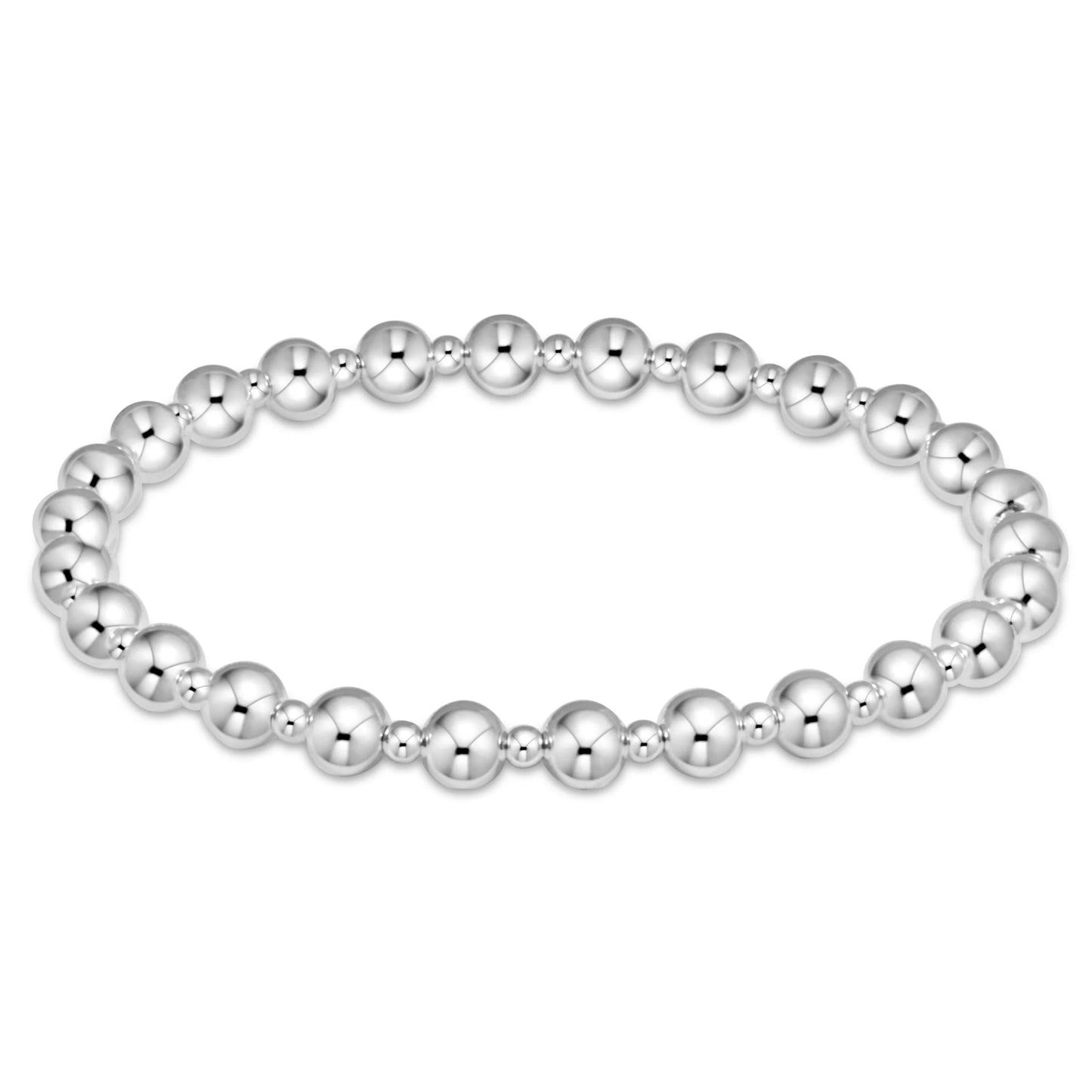 classic grateful pattern 5mm bead bracelet - sterling by enewton