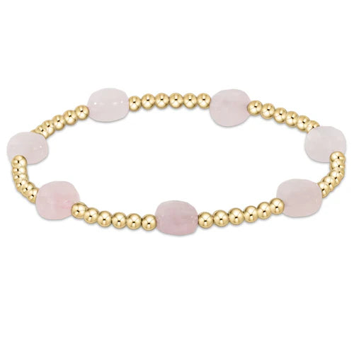 admire gold 3mm bead bracelet - pink opal by enewton