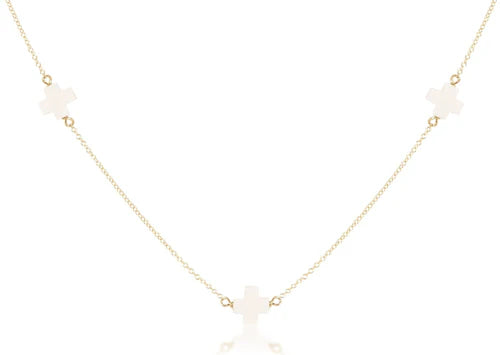 choker simplicity chain gold - signature cross off-white by enewton