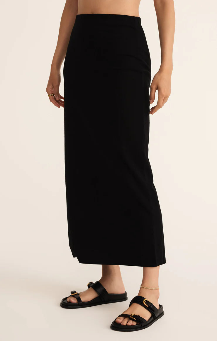Gail Midi Skirt - True Black