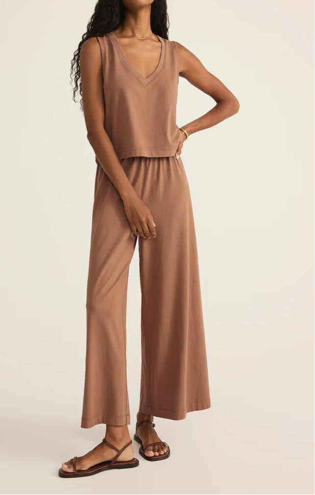 Scout Jersey Flare Pant - Teakwood
