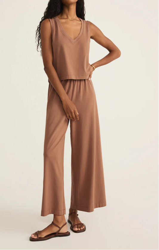 Scout Jersey Flare Pant - Teakwood