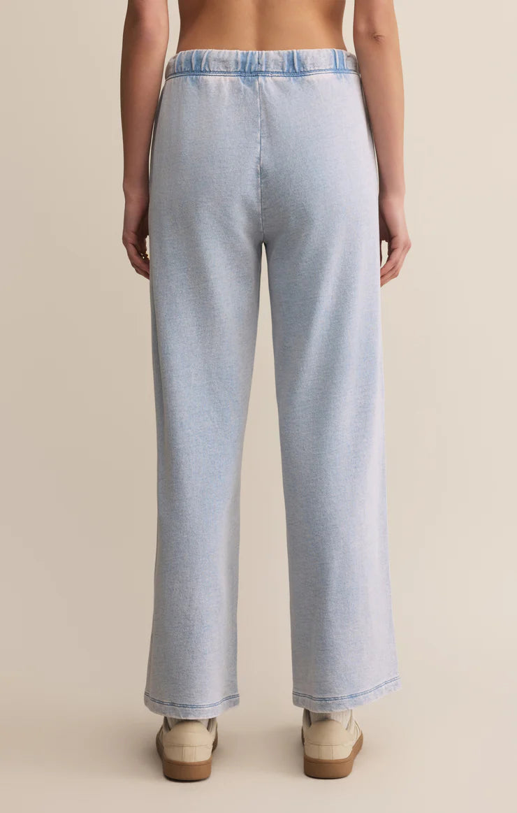 Z Supply Hunter Knit Denim Pant in Washed Indigo