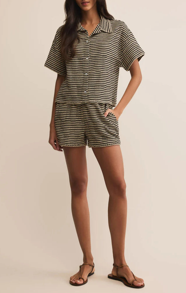 Monaco Crochet Button Up