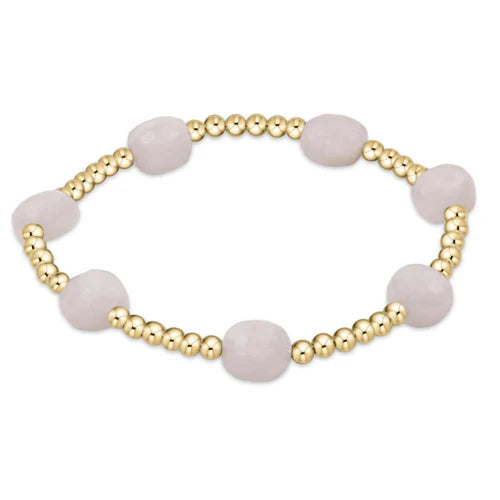 admire gold 3mm bead bracelet - moonstone by enewton