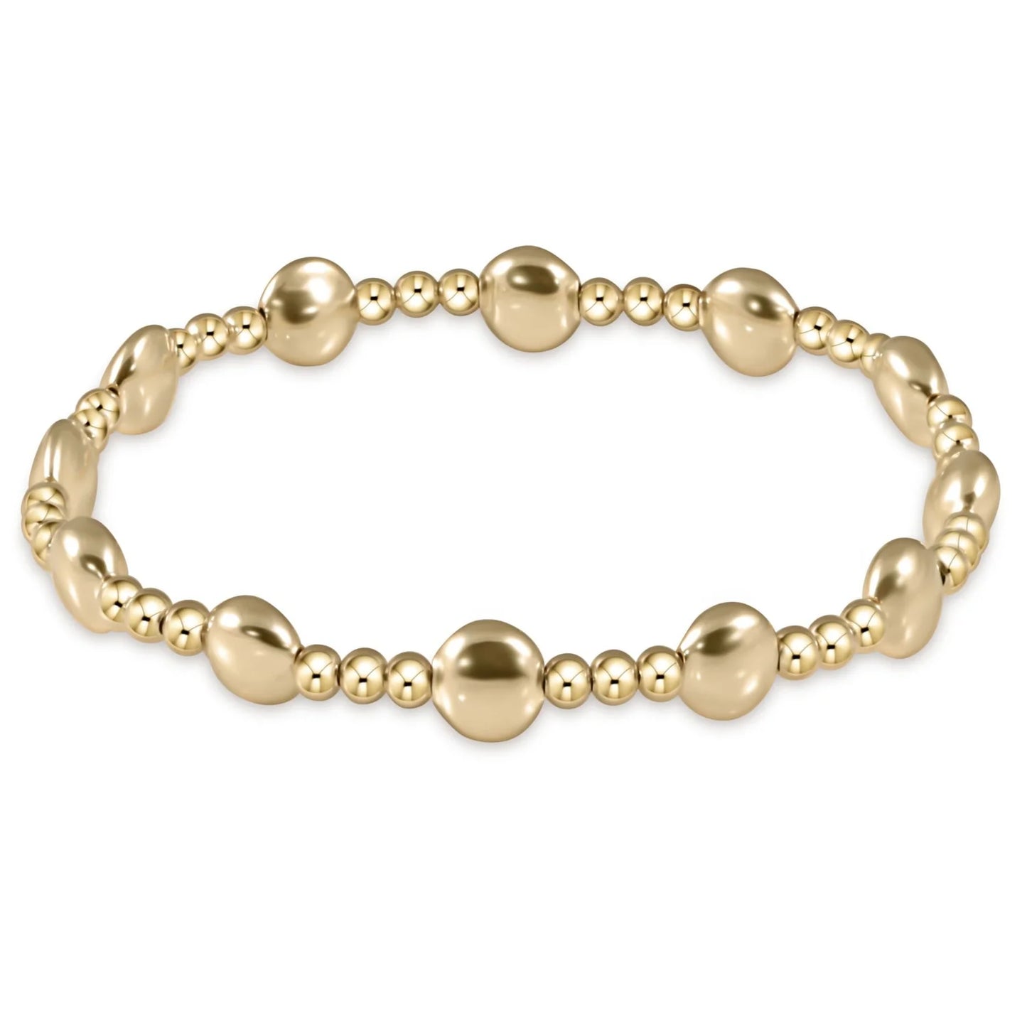 Enewton honesty gold sincerity pattern 6mm bead bracelet - gold