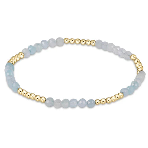 blissful pattern 2.5mm bead bracelet - aquamarine by enewton