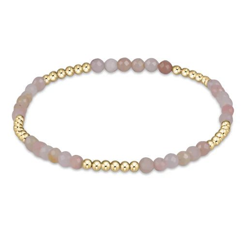 blissful pattern 2.5mm bead bracelet - pink opal by enewton