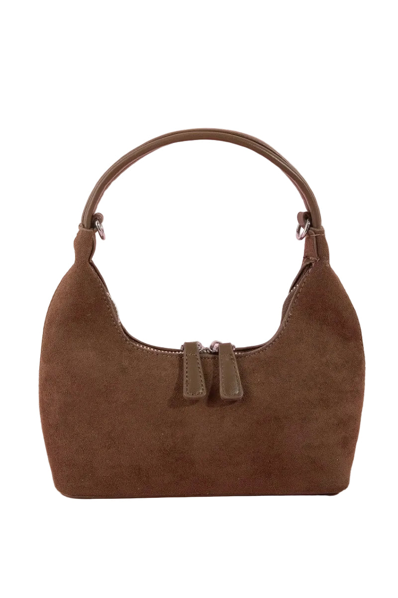 Solid Leather Hobo Handbag