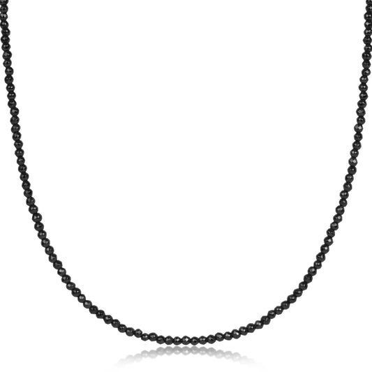 enewton-choker faceted hematite 2mm bead