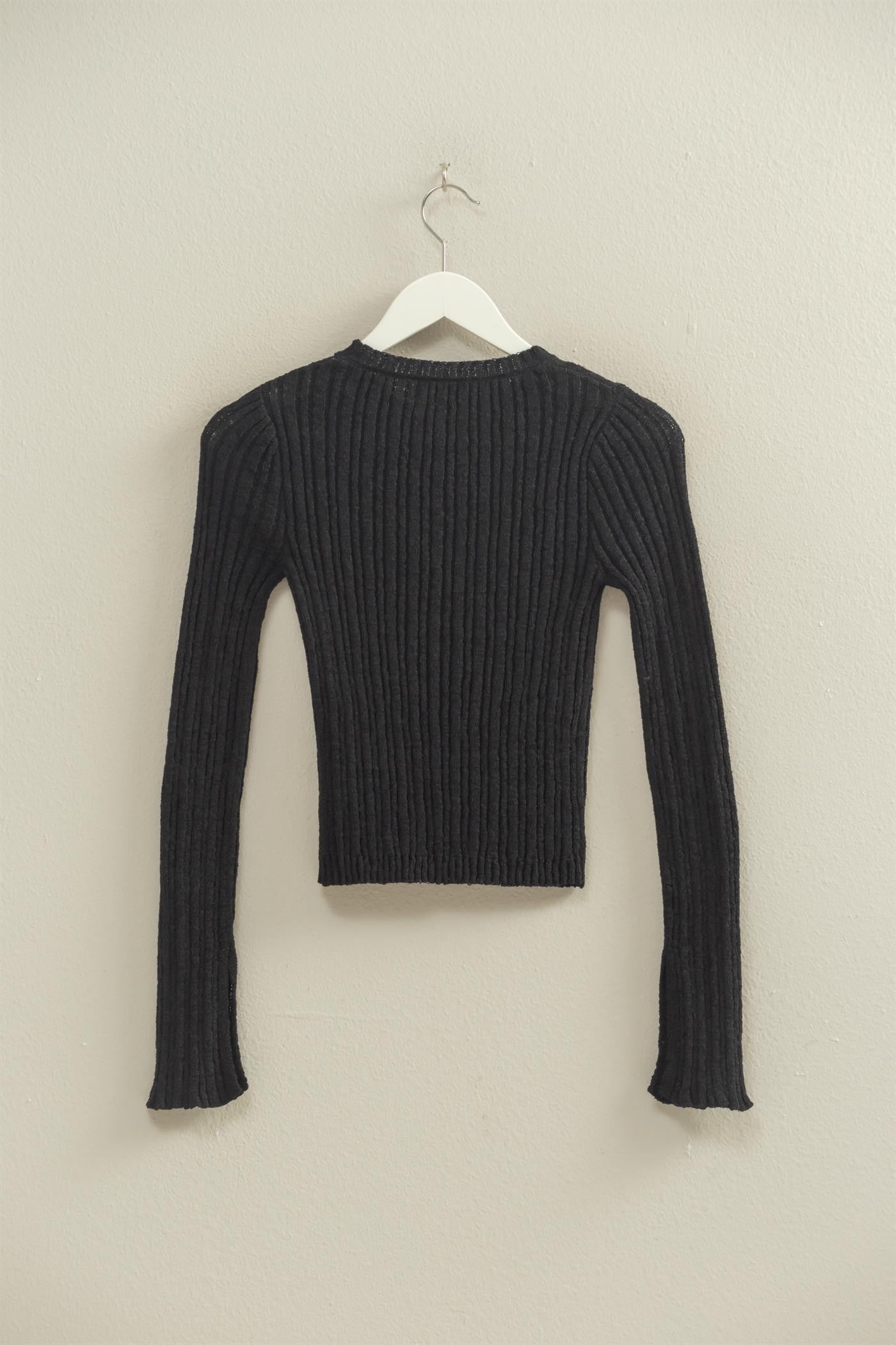 Rosewood Versatile Ribbed Knit Sweater