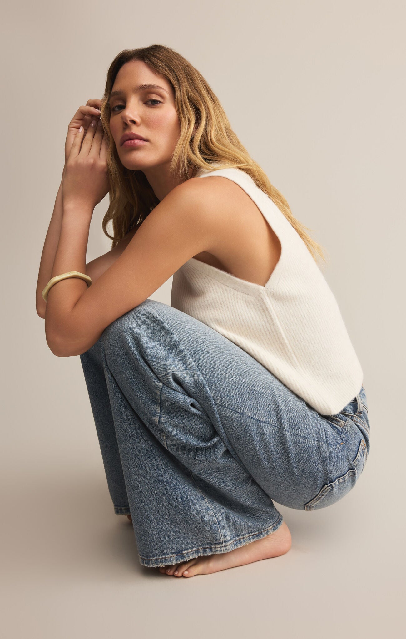 Z Supply Bryce Sweater Vest Crystal