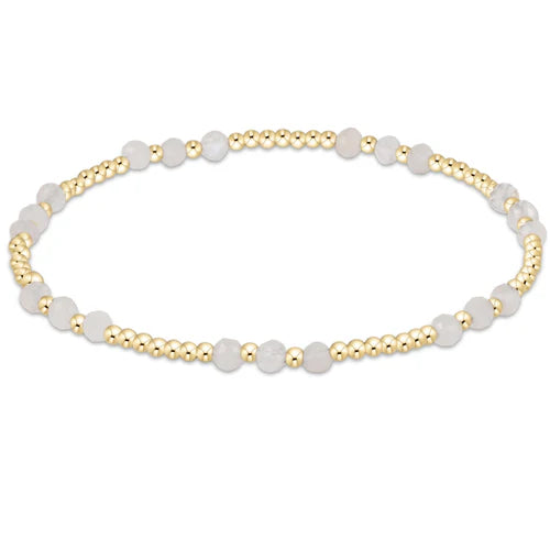 gemstone gold joy pattern 3mm bead bracelet - moonstone by enewton