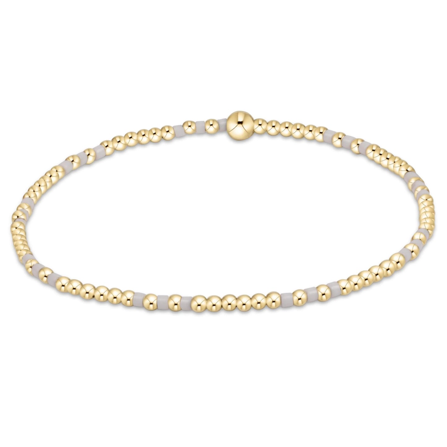 Hope joy pattern 2mm bead bracelet (white)