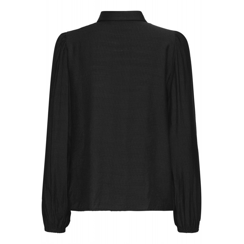 Pearl Whisper Black Long Sleeve Top