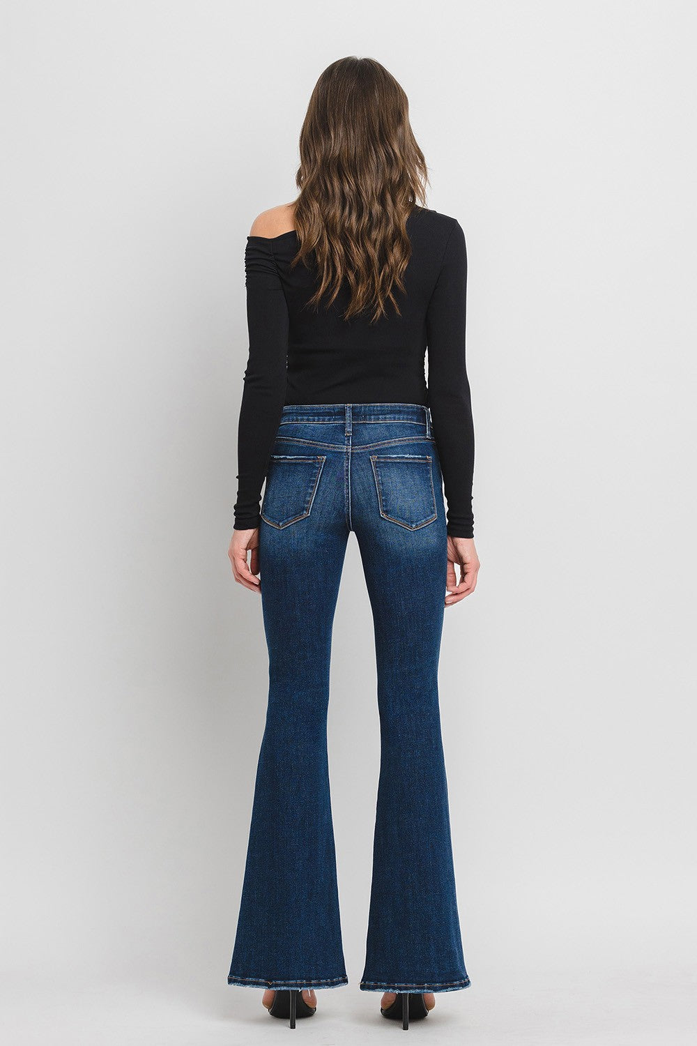 Mid Rise Super Flare Jeans