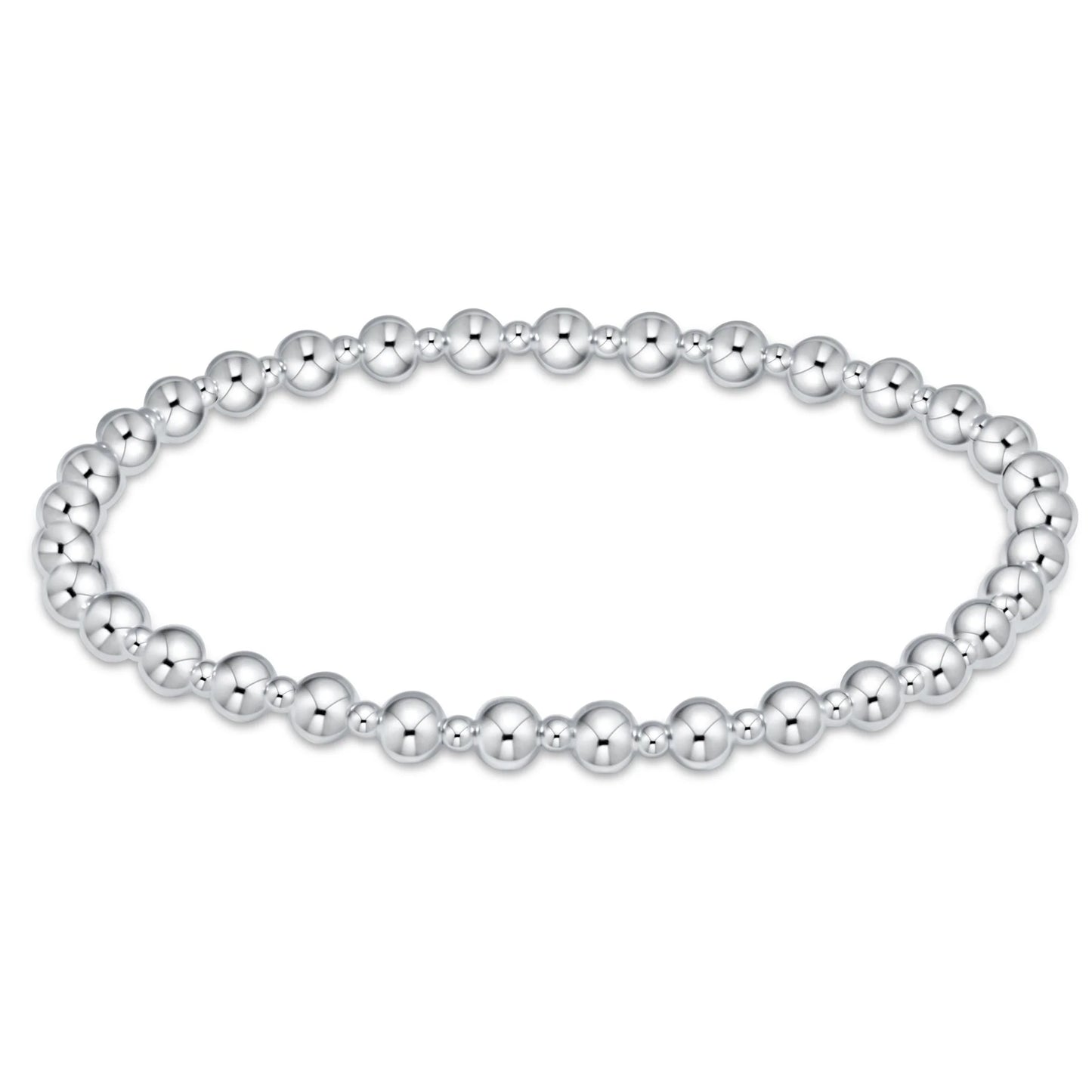 classic grateful pattern 4mm bead bracelet - sterling by enewton