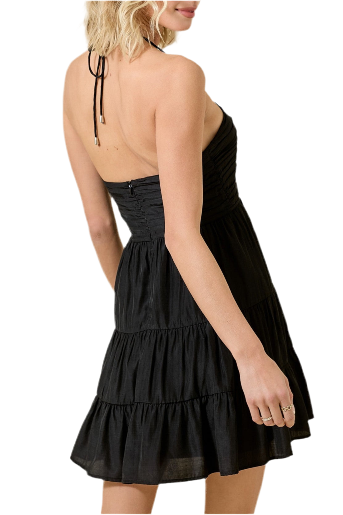 Savannah Halter Mini Tiered Dress