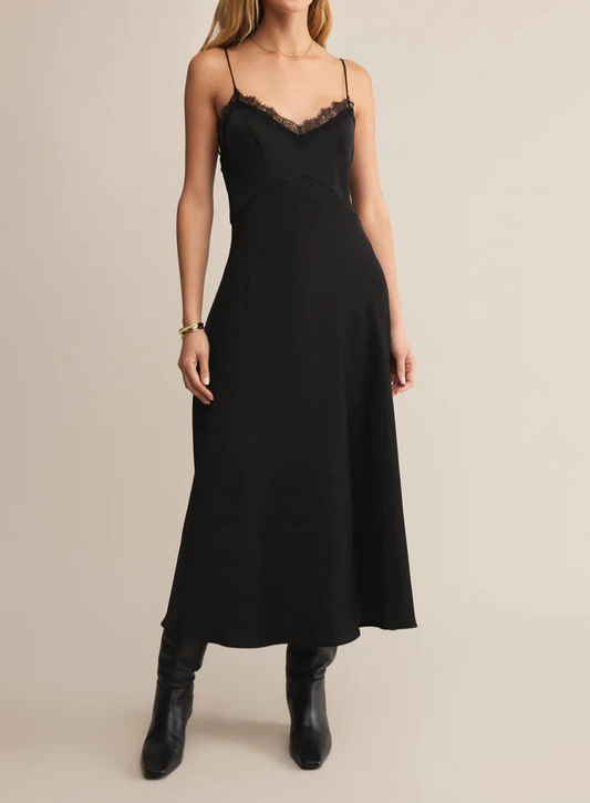 Z Supply After Hours Luxe Satin Midi Dress