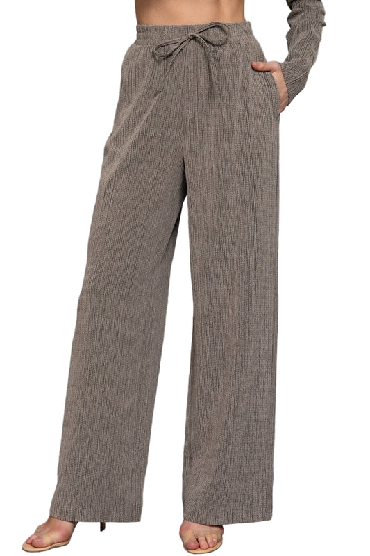 Marisa 2-tone Texture Knit Long Pants