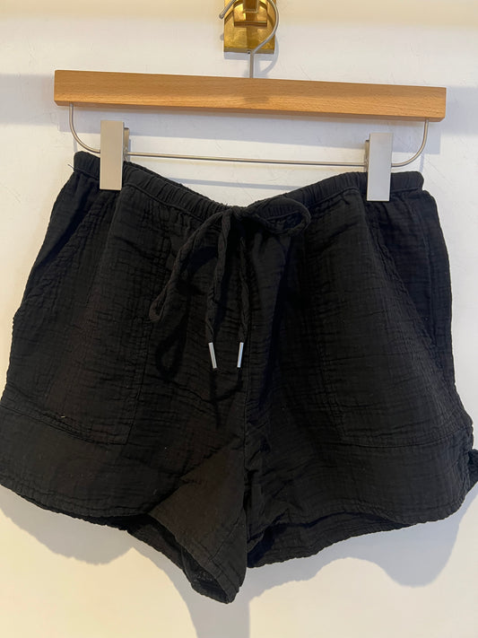 Bobi Wide Leg Gauze Tie Shorts