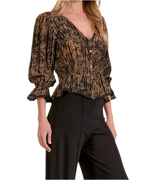 Goldie Go-Wister 3/4 Sleeve Top
